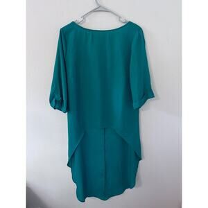 Sweet Pea for NY and Company womens size medium green high low blouse quarter